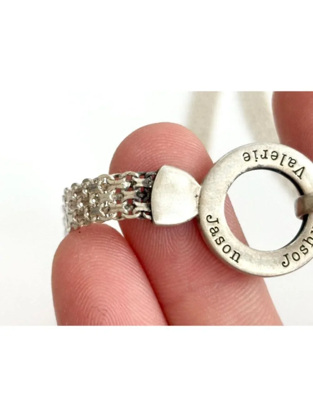 Family Tree Jason Josh Valerie Sterling Silver 925 Vintage Pendant Necklace 16